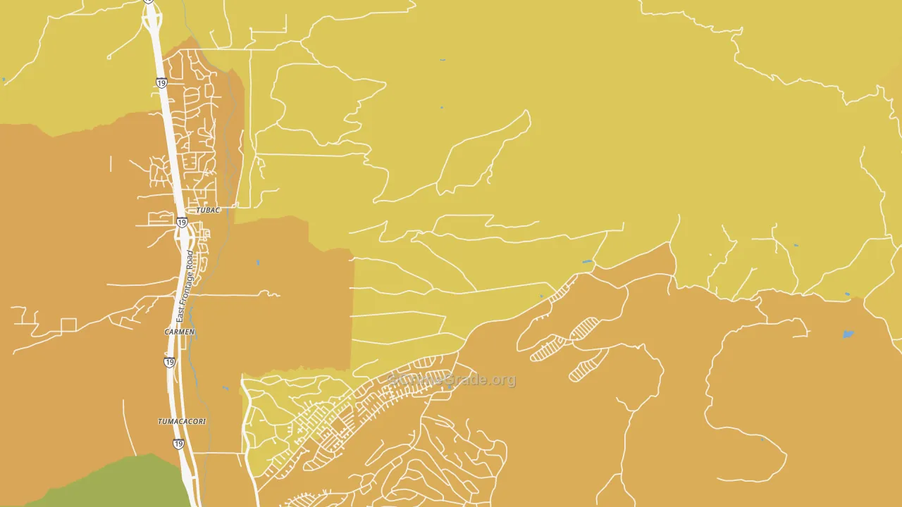 Carmen, AZ Map of Vandalism Rates