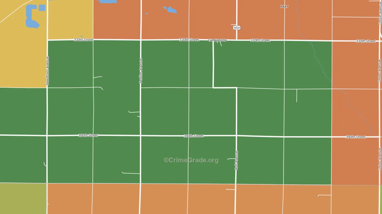 Carnarvon, IA Map of Vandalism Rates