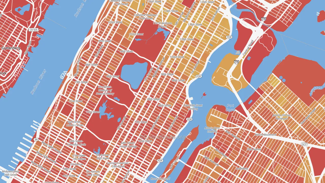 Carnegie Hill, Manhattan, NY Map of Vandalism Rates