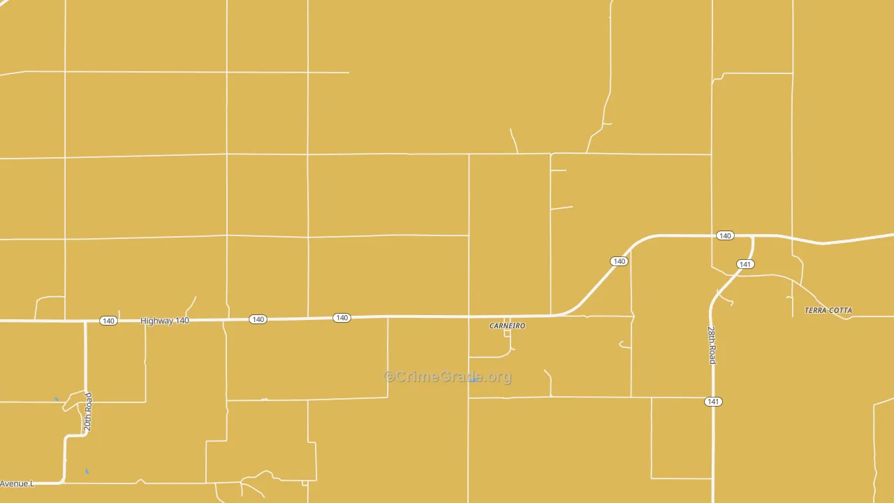 Carneiro, KS Map of Vandalism Rates