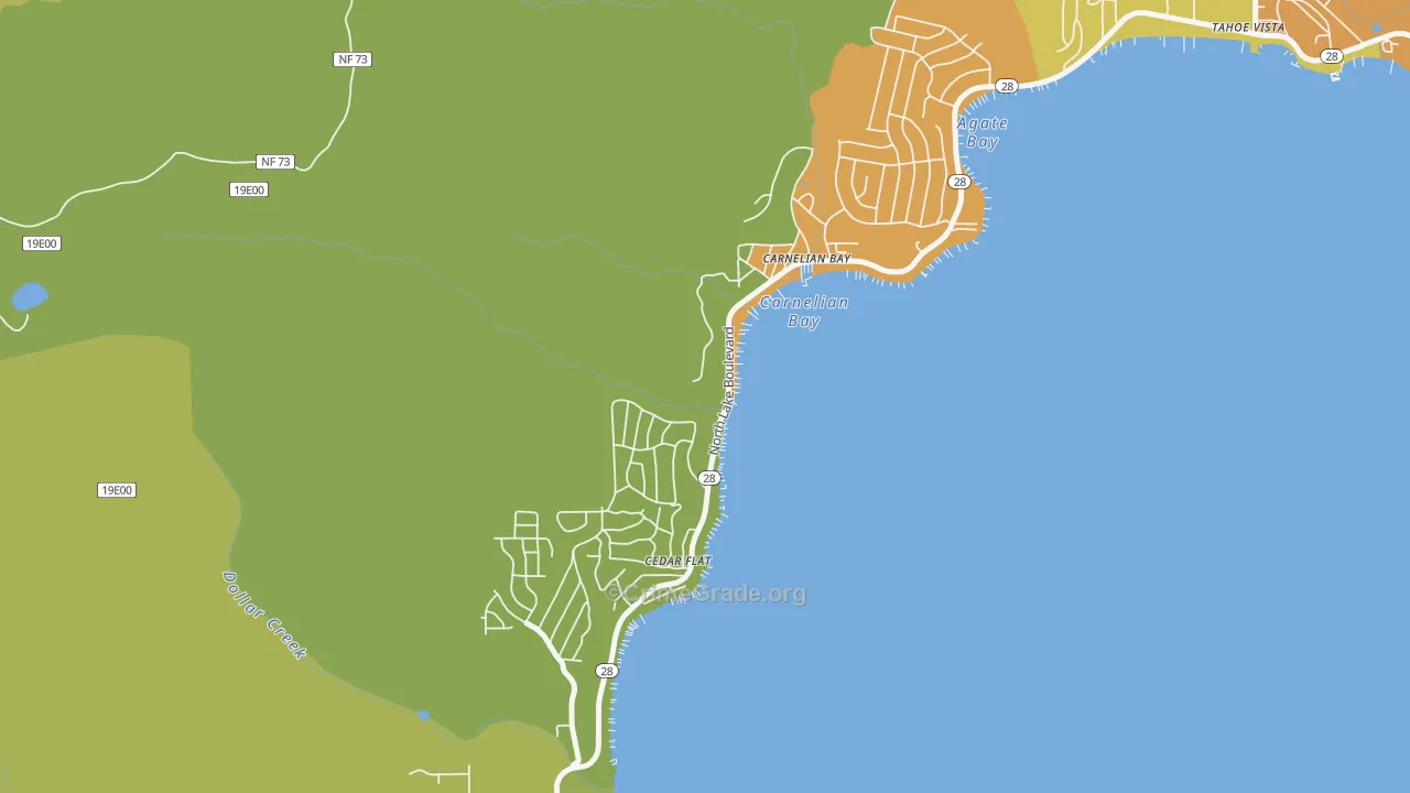 Carnelian Bay, CA Map of Vandalism Rates