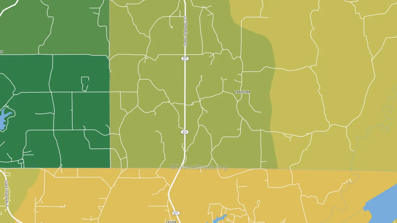 Carolina, MS Map of Vandalism Rates