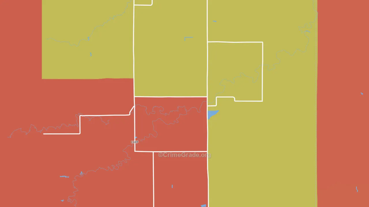 Carp, MN Map of Vandalism Rates
