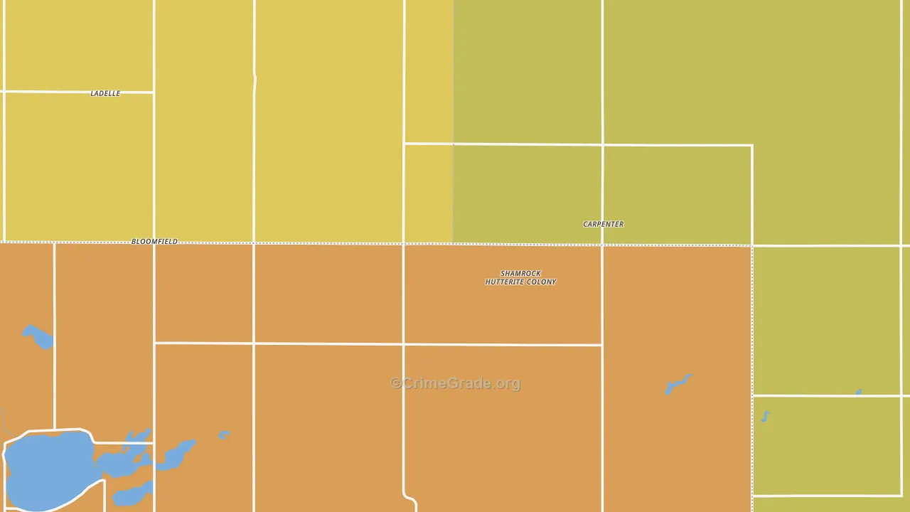 Carpenter, SD Map of Vandalism Rates