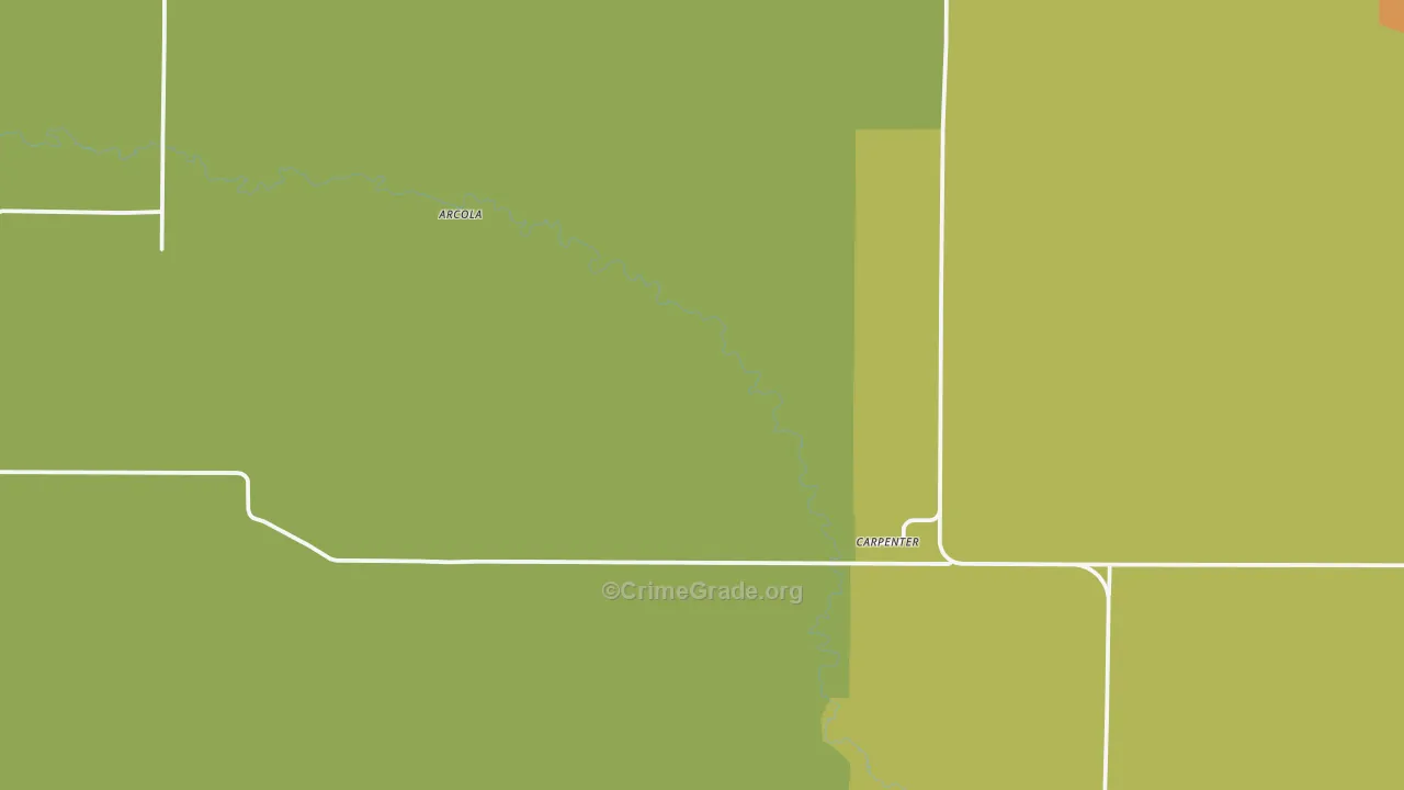 Carpenter, WY Map of Vandalism Rates