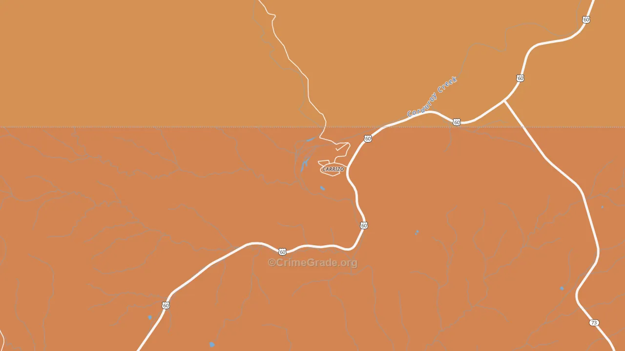Carrizo, AZ Map of Vandalism Rates