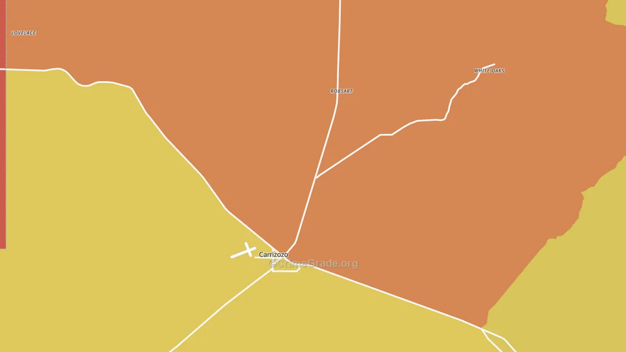 Carrizozo, NM Map of Vandalism Rates