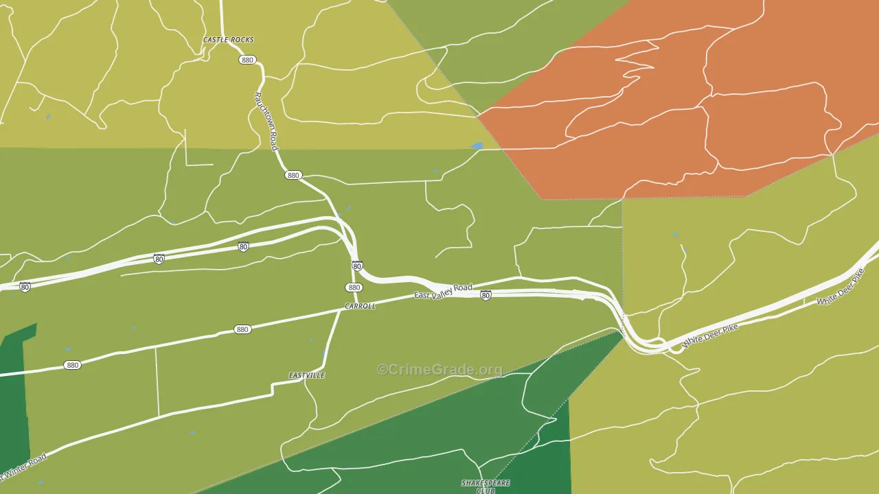 Carroll, PA Map of Vandalism Rates