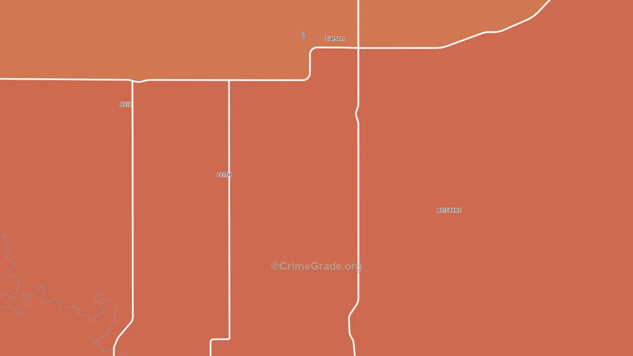 Carson, ND Map of Vandalism Rates