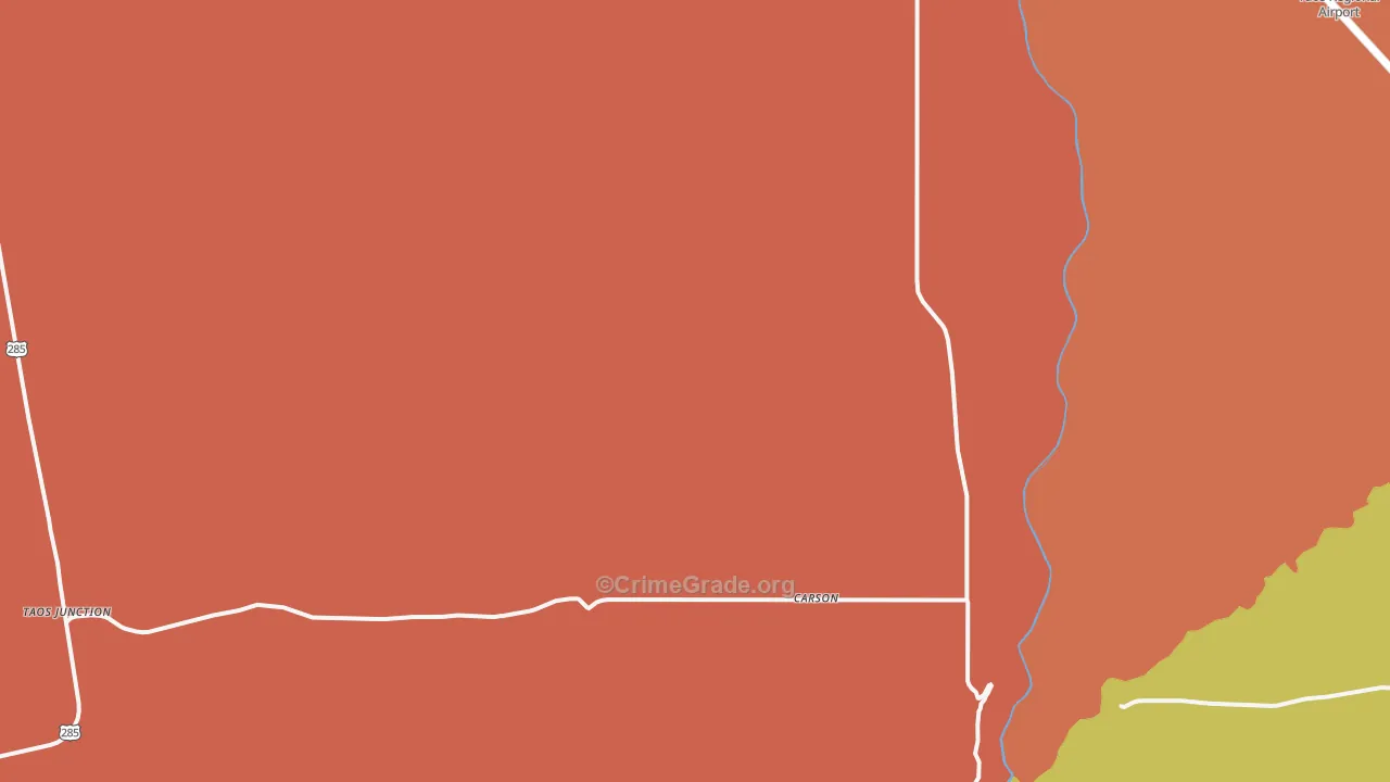 Carson, NM Map of Vandalism Rates