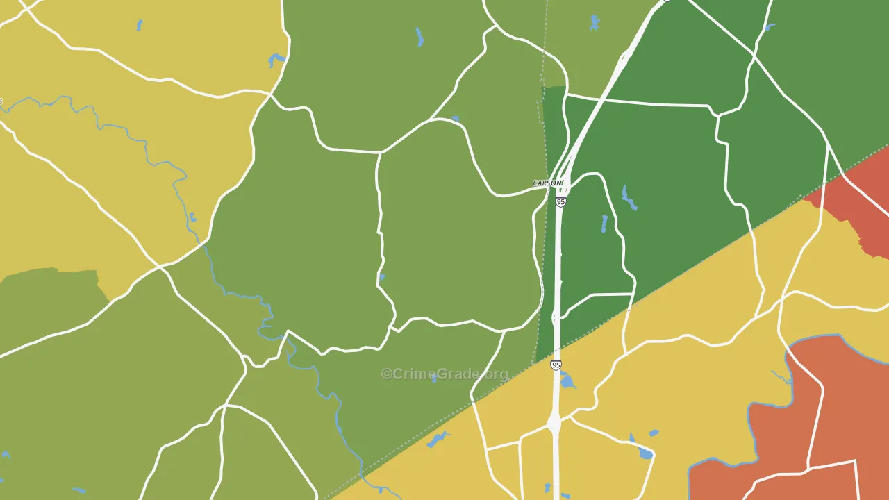 Carson, VA Map of Vandalism Rates