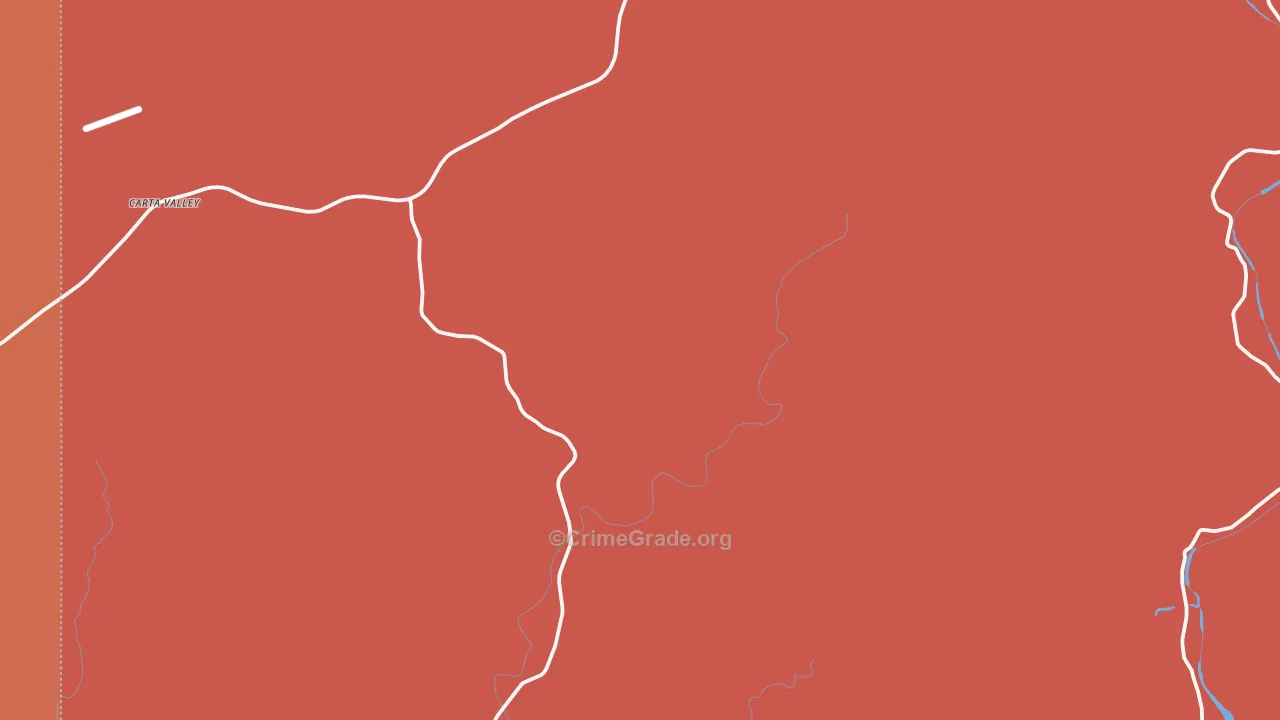Carta Valley, TX Map of Vandalism Rates