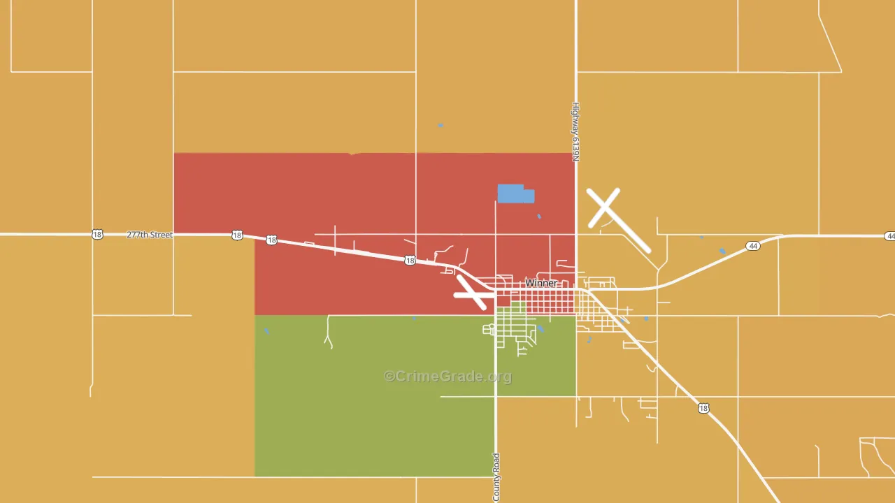 Carter, SD Map of Vandalism Rates