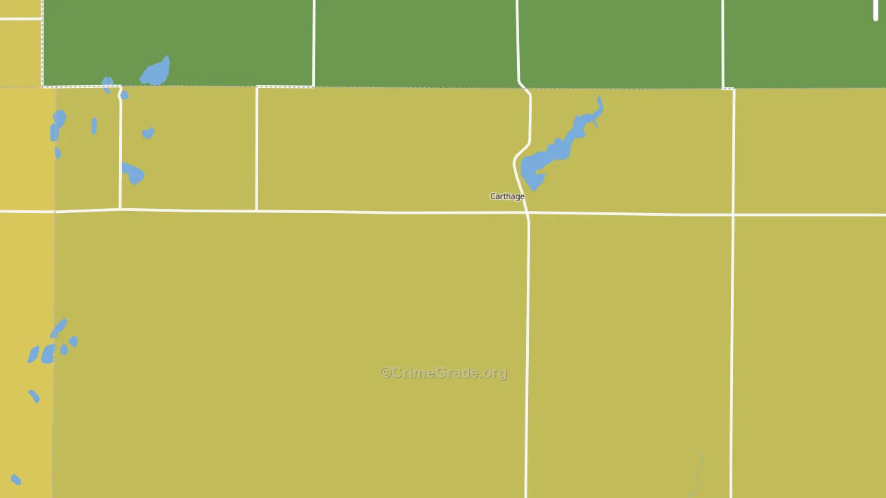 Carthage, SD Map of Vandalism Rates