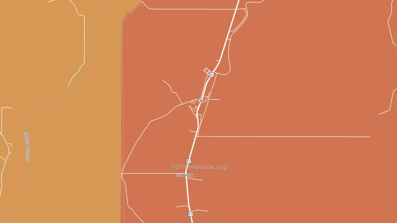 Cary, MS Map of Vandalism Rates