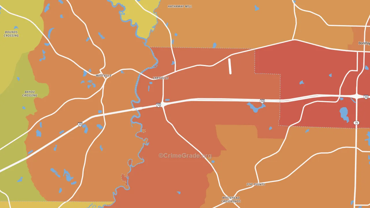 Caryville, FL Map of Vandalism Rates