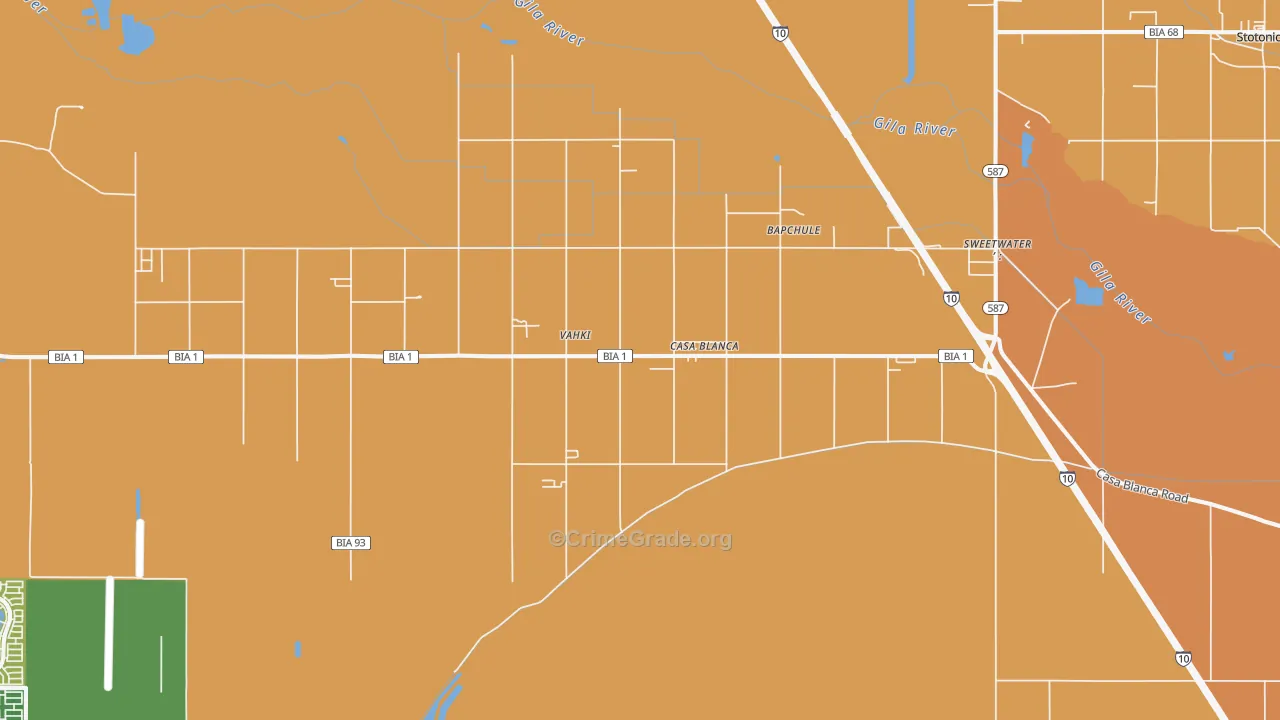 Casa Blanca, AZ Map of Vandalism Rates