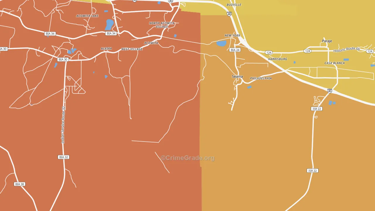 Casa Blanca, NM Map of Vandalism Rates