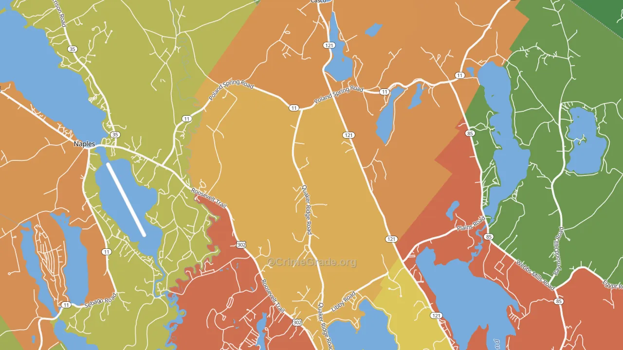 Casco, ME Map of Vandalism Rates