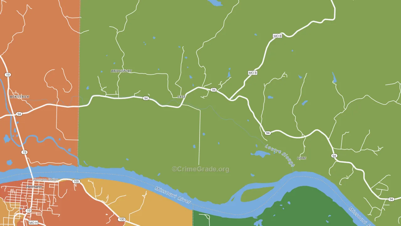 Case, MO Map of Vandalism Rates