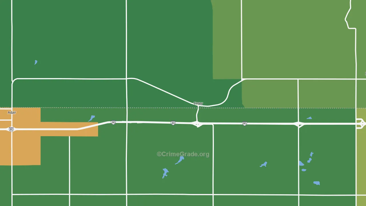 Casey, IA Map of Vandalism Rates
