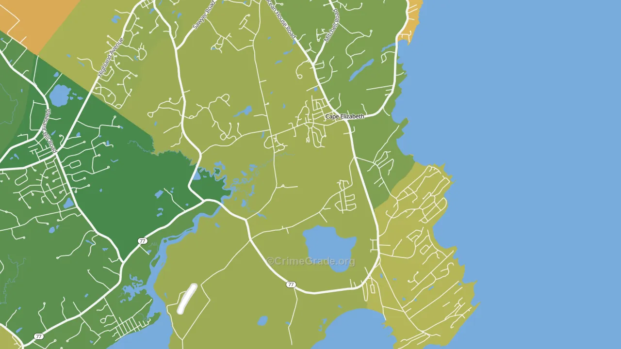 Cash Corner, ME Map of Vandalism Rates