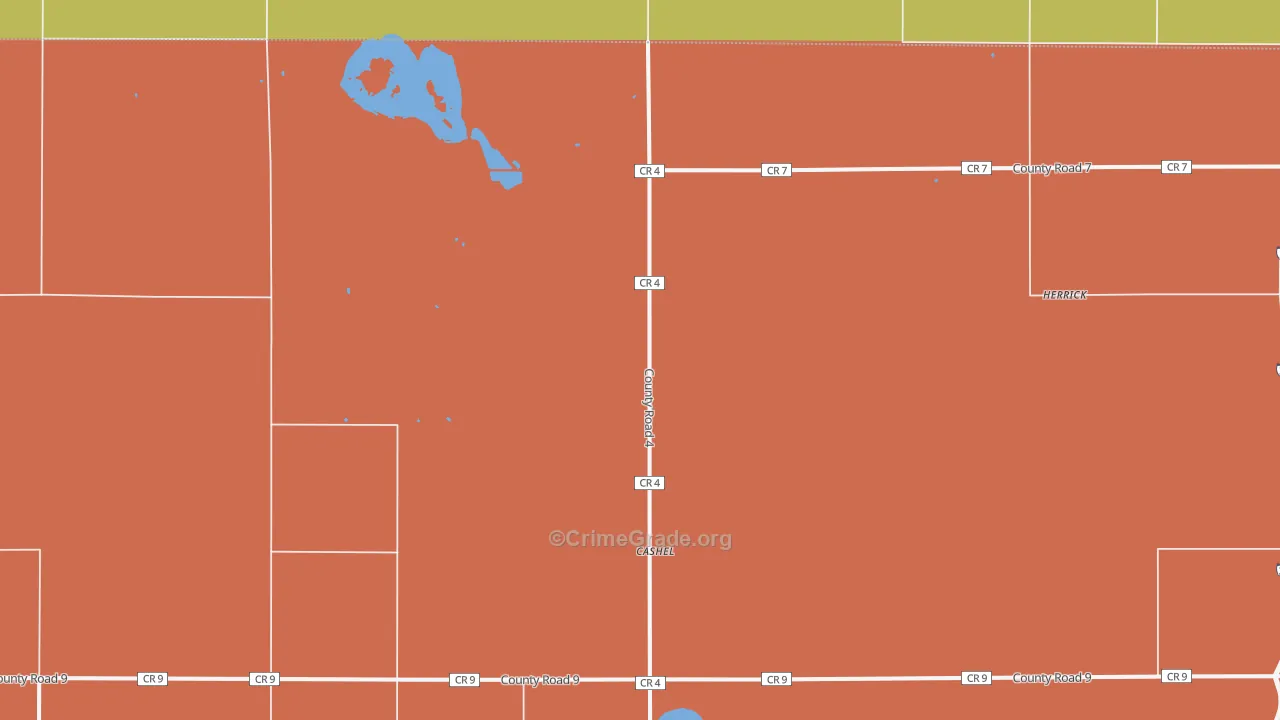 Cashel, ND Map of Vandalism Rates
