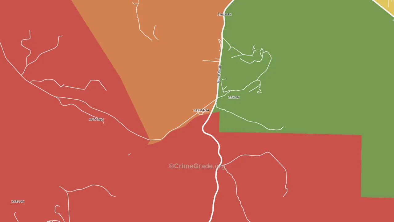 Casmalia, CA Map of Vandalism Rates