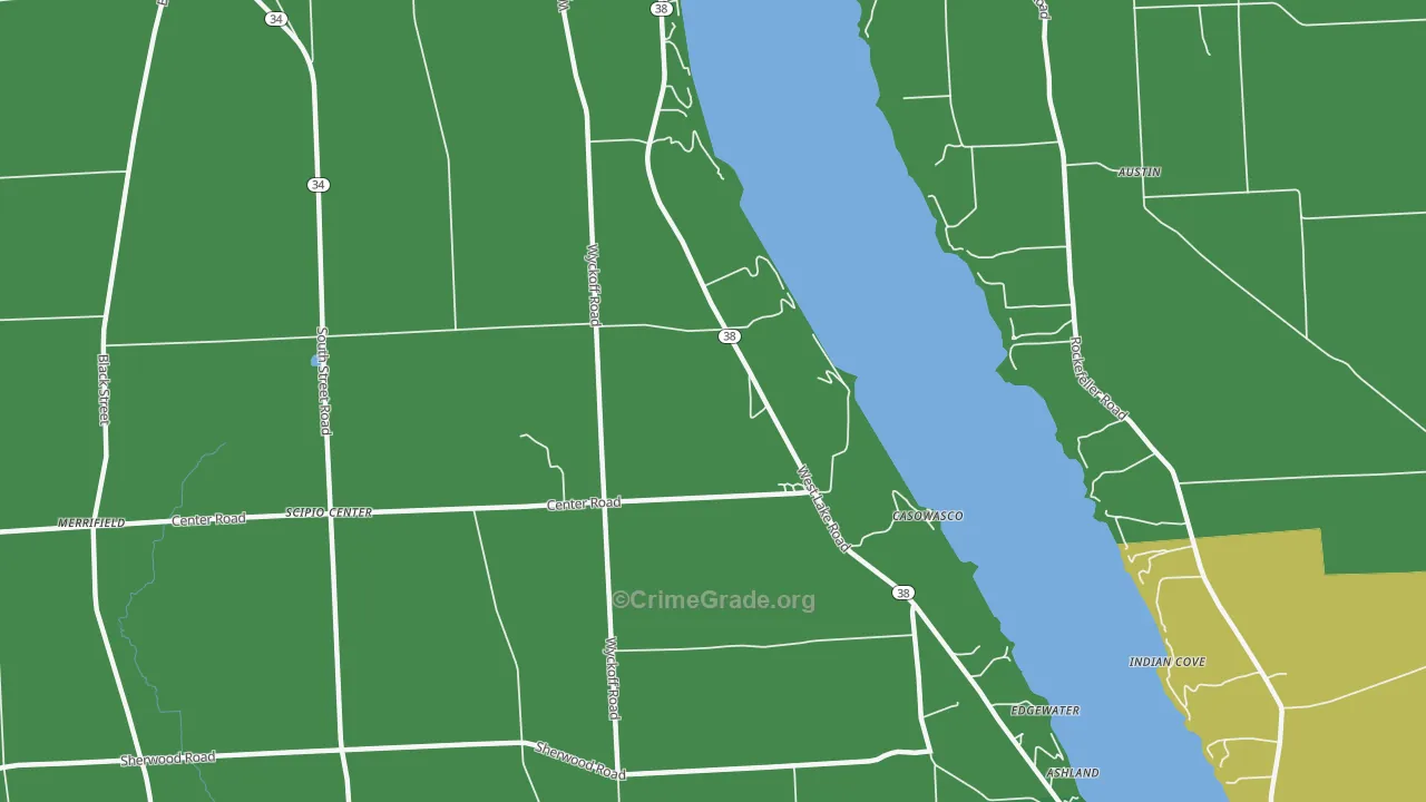 Casowasco, NY Map of Vandalism Rates