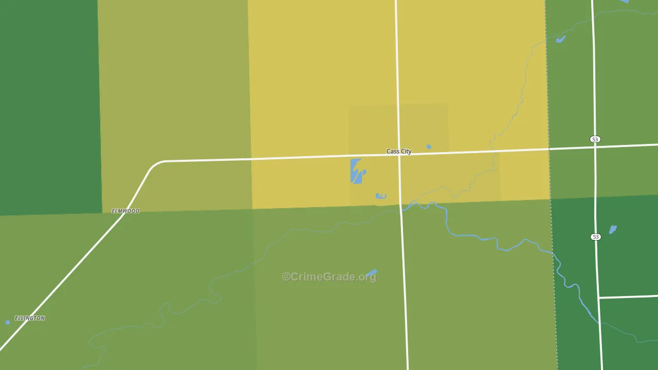 Cass City, MI Map of Vandalism Rates