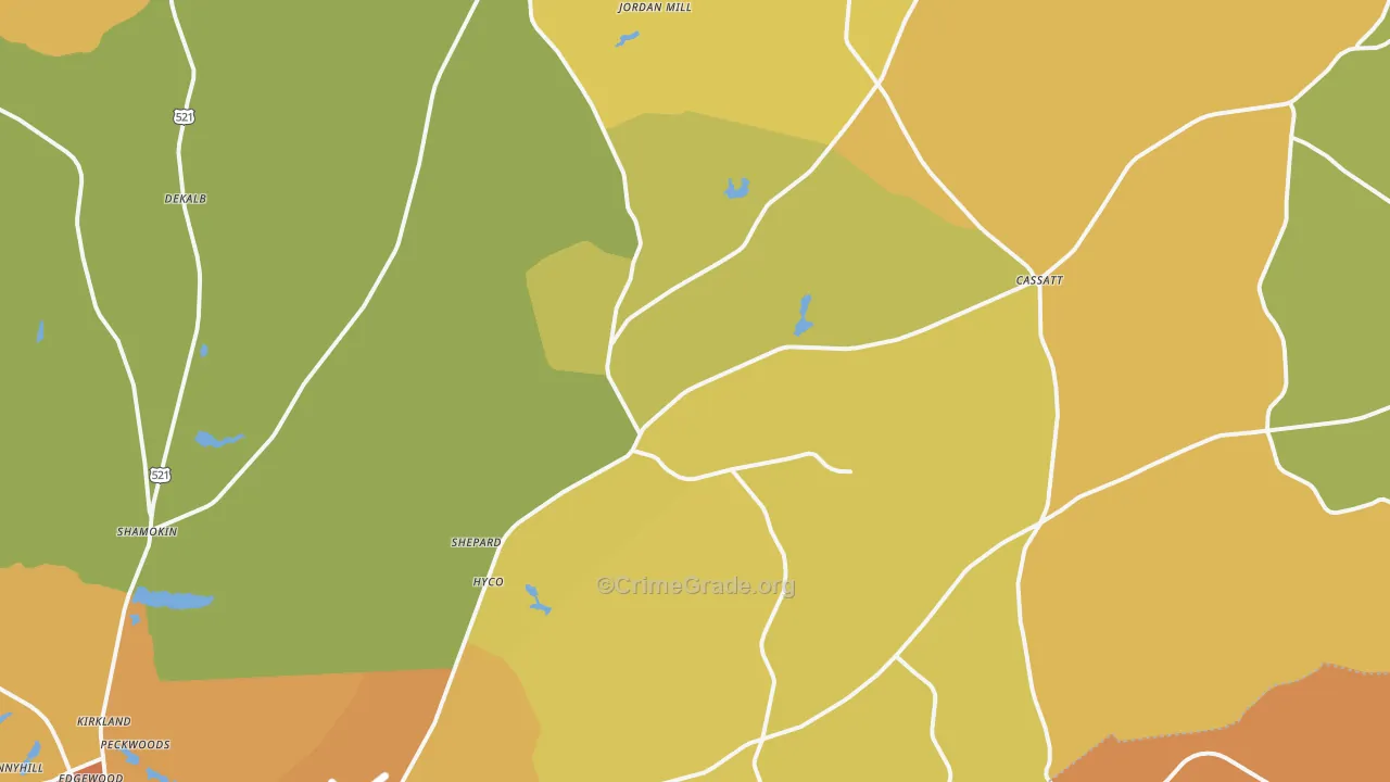 Cassatt, SC Map of Vandalism Rates