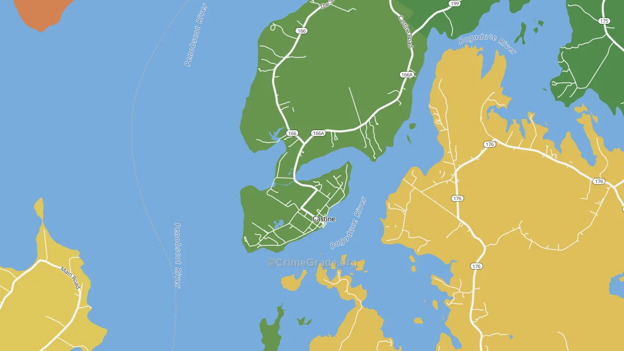 Castine, ME Map of Vandalism Rates