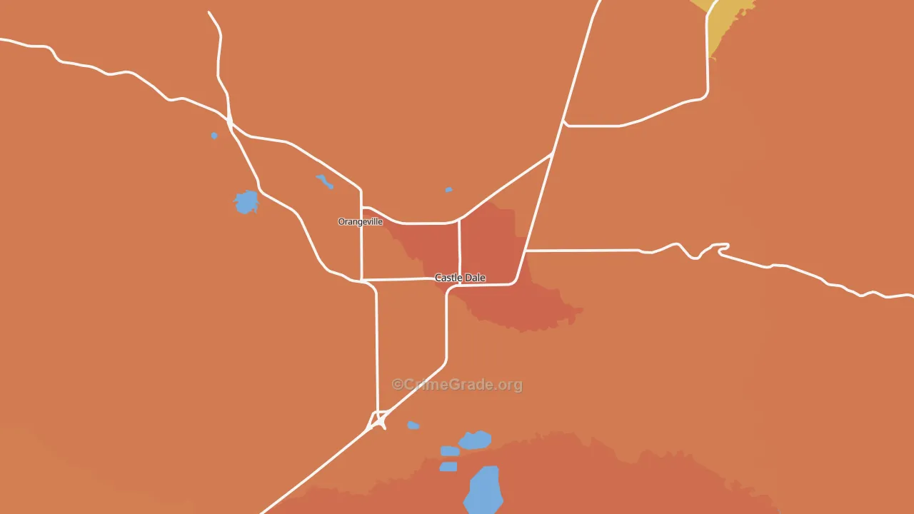 Castle Dale, UT Map of Vandalism Rates