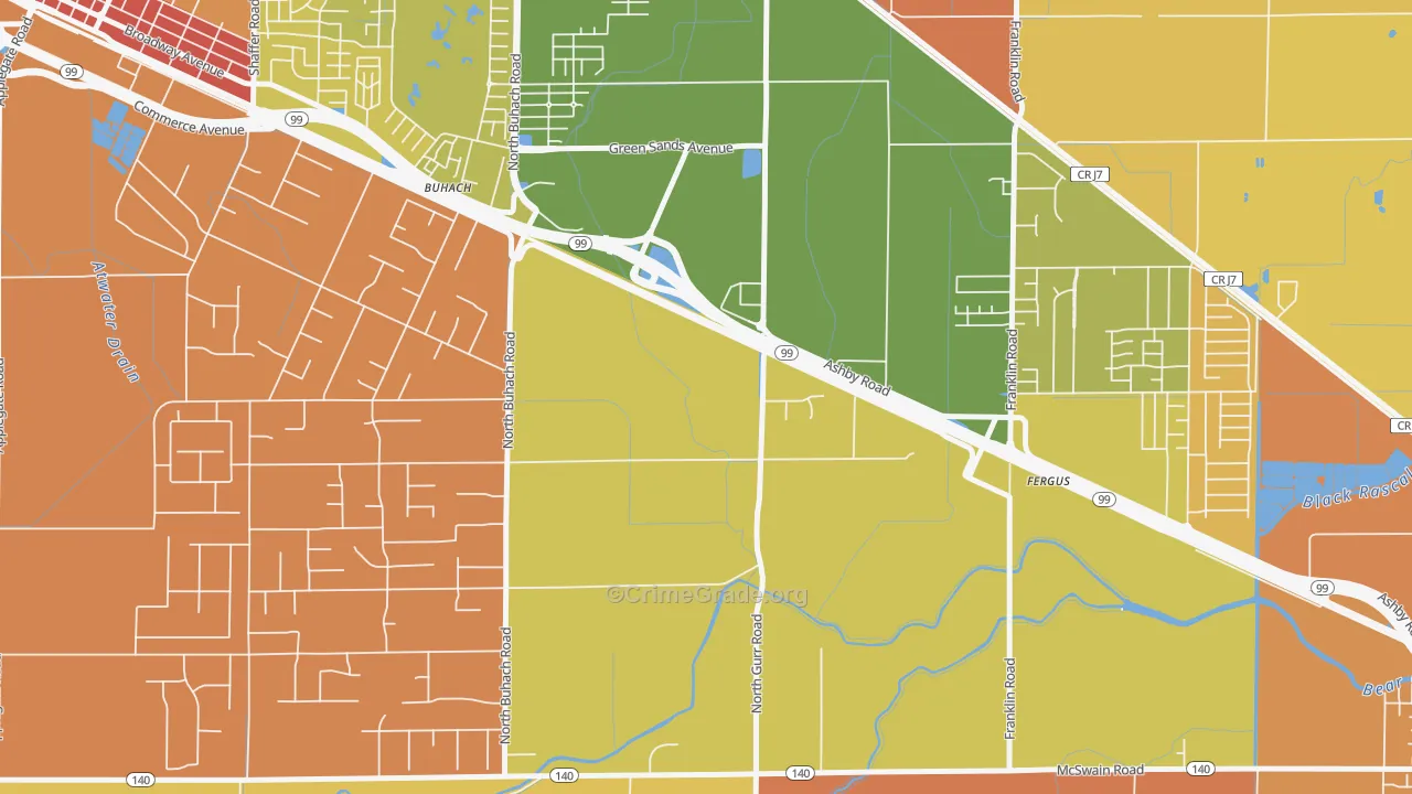 Castle Garden, CA Map of Vandalism Rates