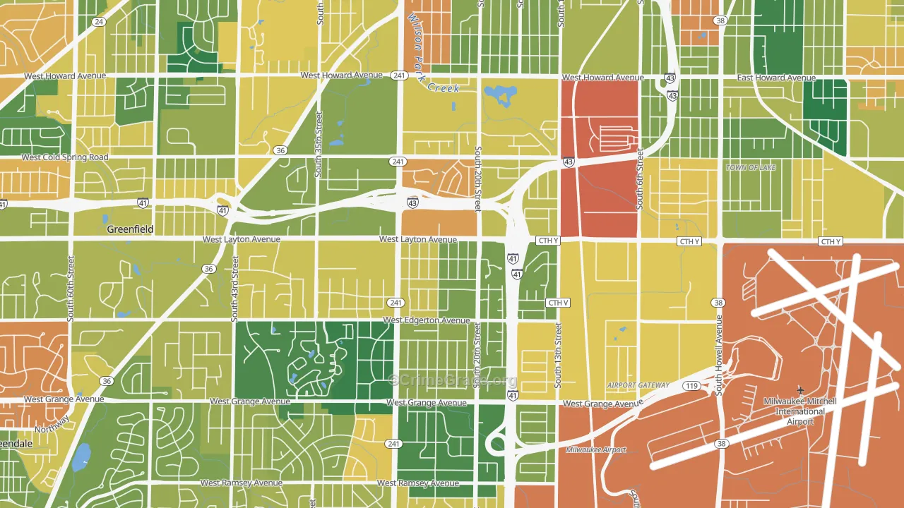 Castle Manor, Milwaukee, WI Map of Vandalism Rates