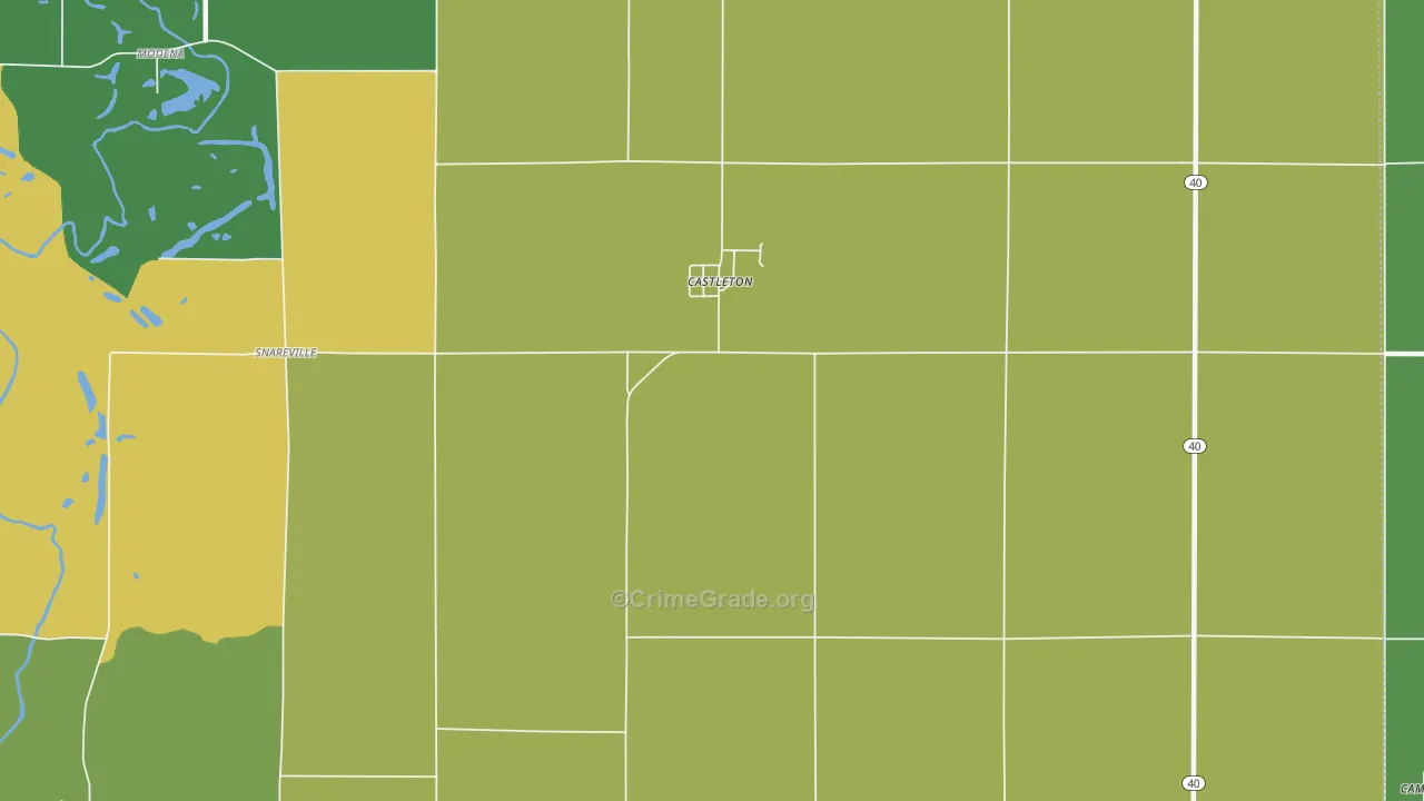 Castleton, IL Map of Vandalism Rates