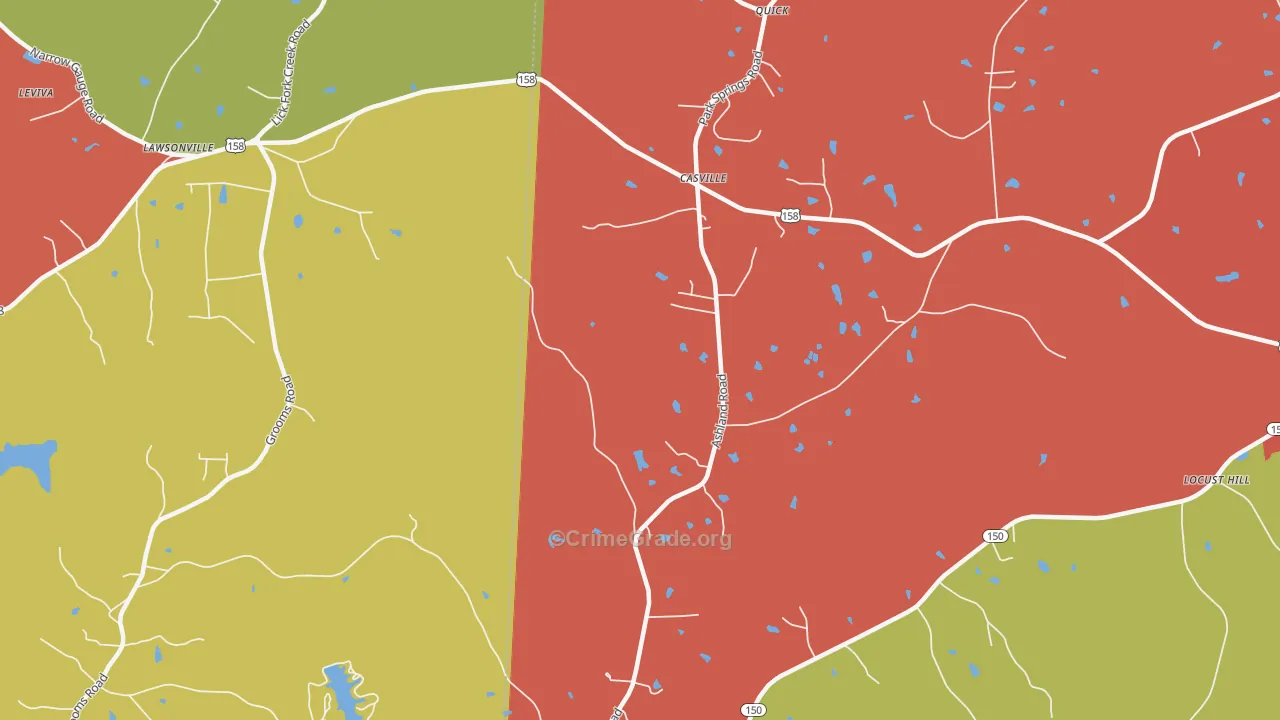 Casville, NC Map of Vandalism Rates