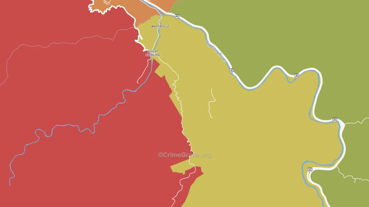 Cataloochee, NC Map of Vandalism Rates
