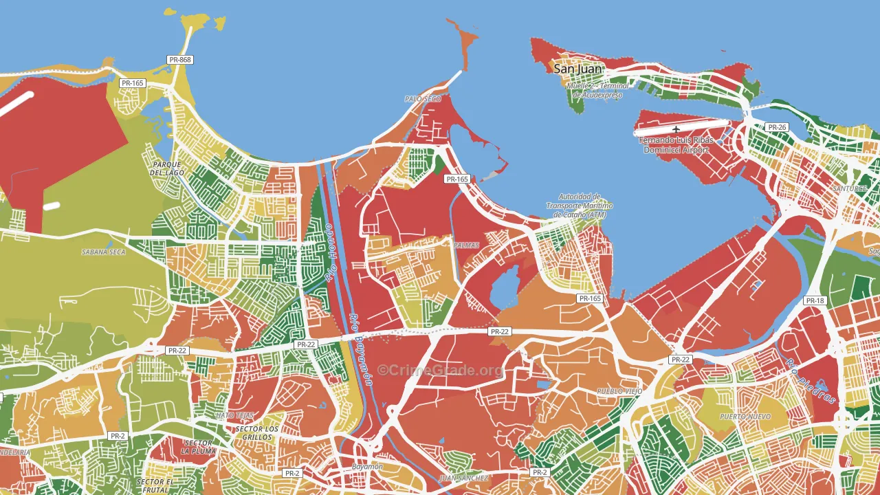 Catano, PR Map of Vandalism Rates