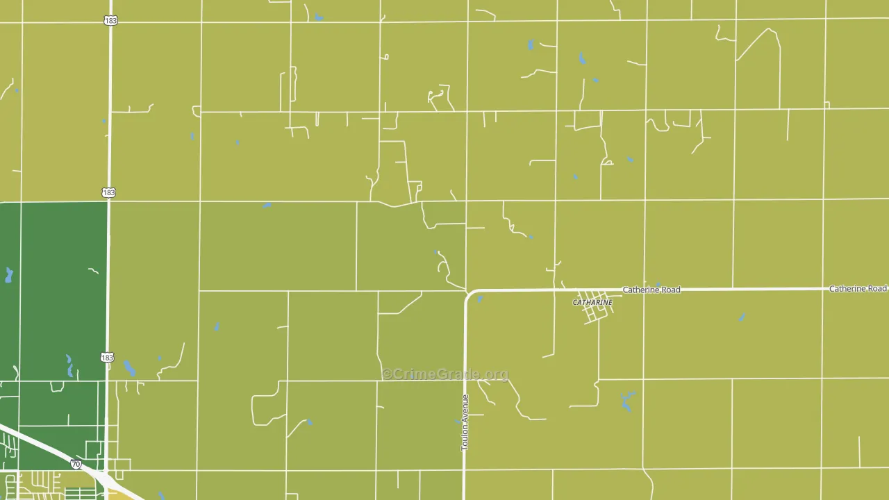 Catharine, KS Map of Vandalism Rates
