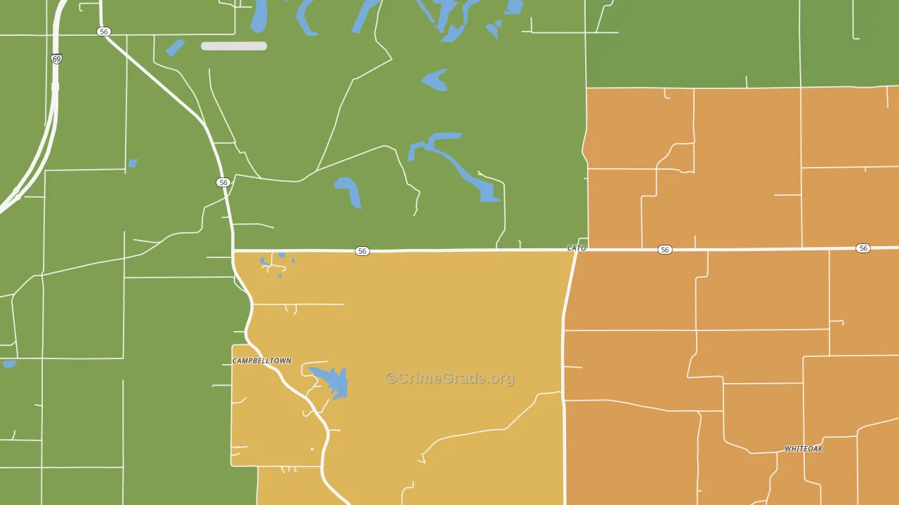 Cato, IN Map of Vandalism Rates