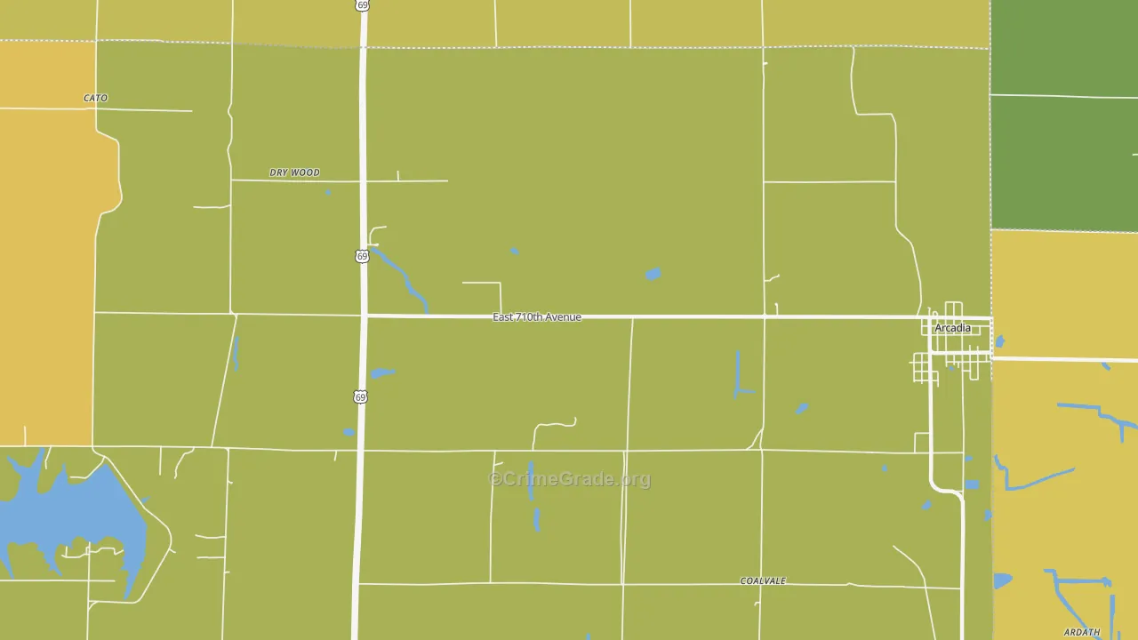 Cato, KS Map of Vandalism Rates