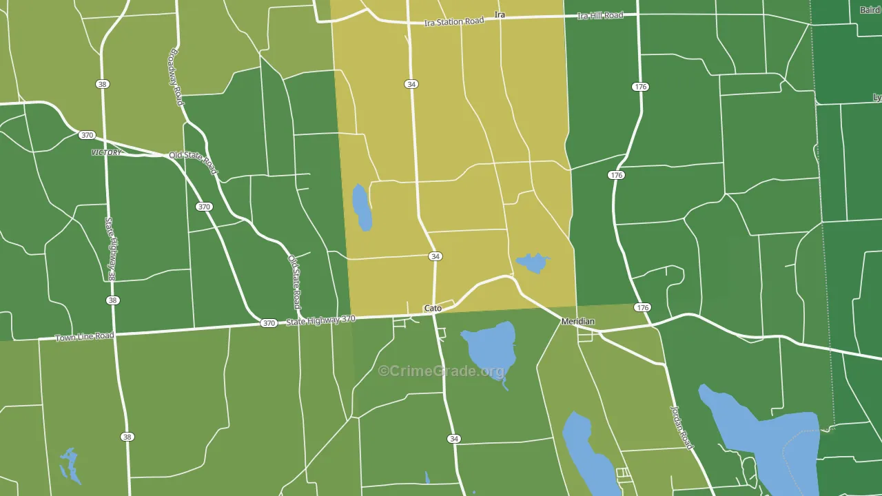 Cato, NY Map of Vandalism Rates