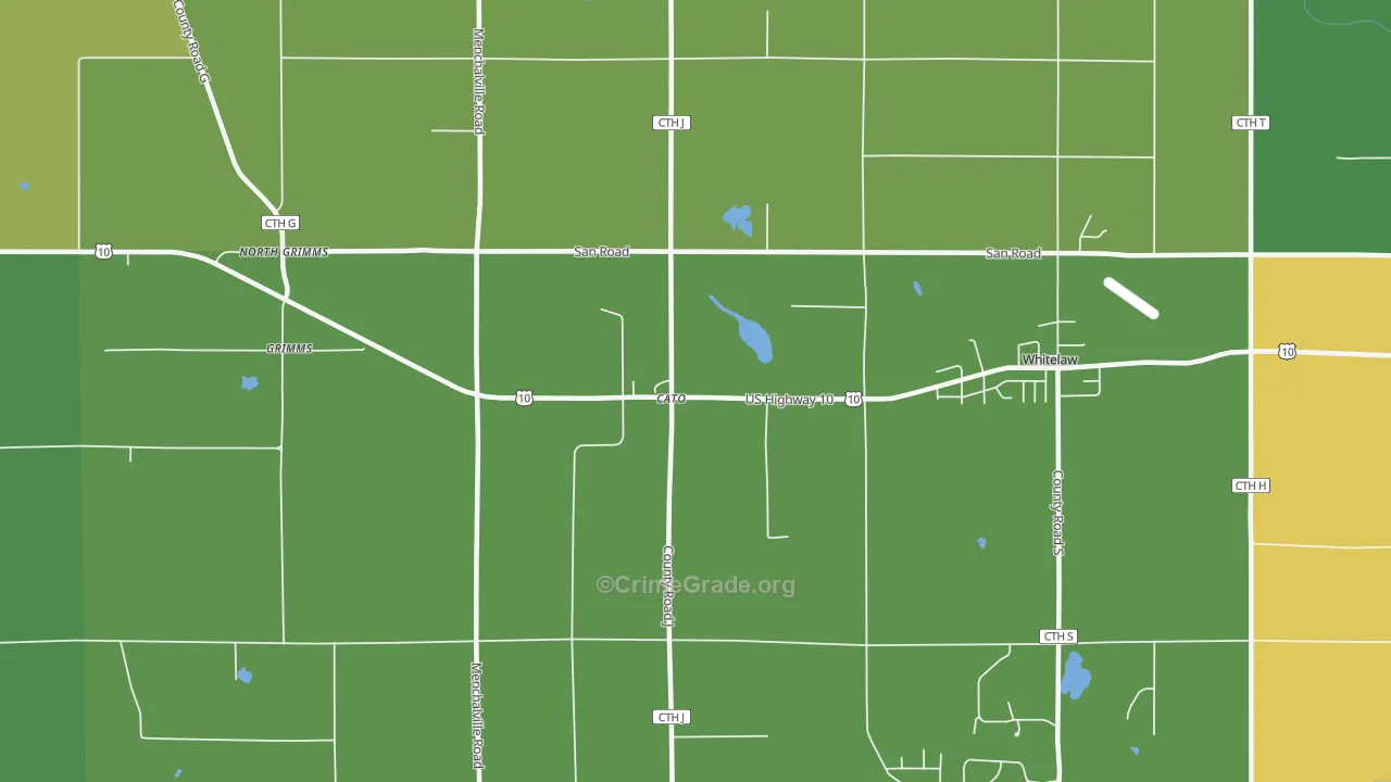 Cato, WI Map of Vandalism Rates