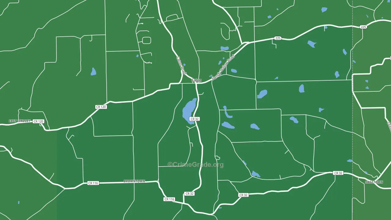 Caton, NY Map of Vandalism Rates