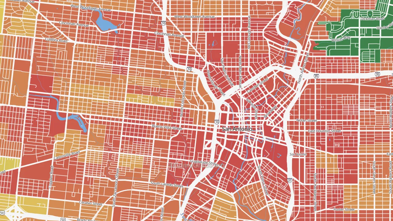 Cattleman Square, San Antonio, TX Map of Vandalism Rates