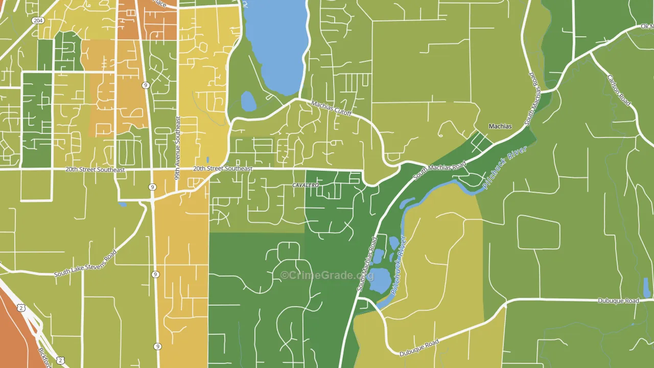 Cavalero, WA Map of Vandalism Rates