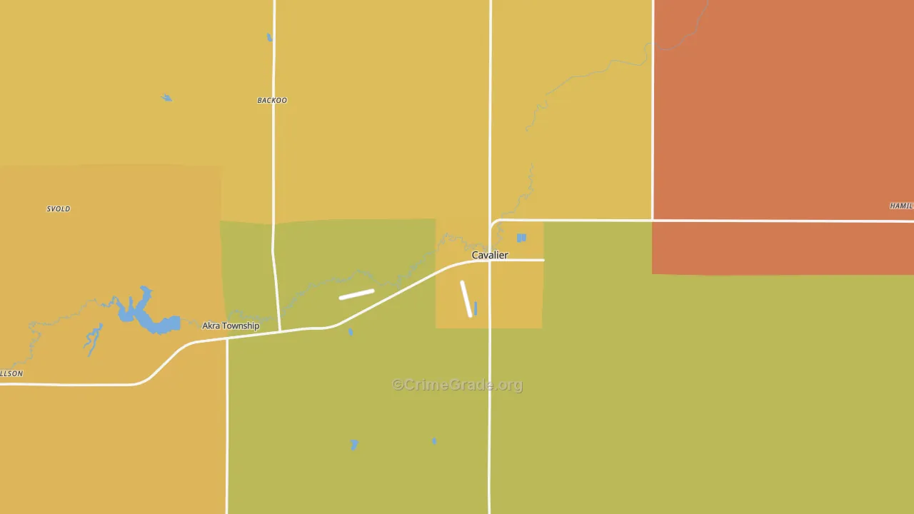 Cavalier, ND Map of Vandalism Rates