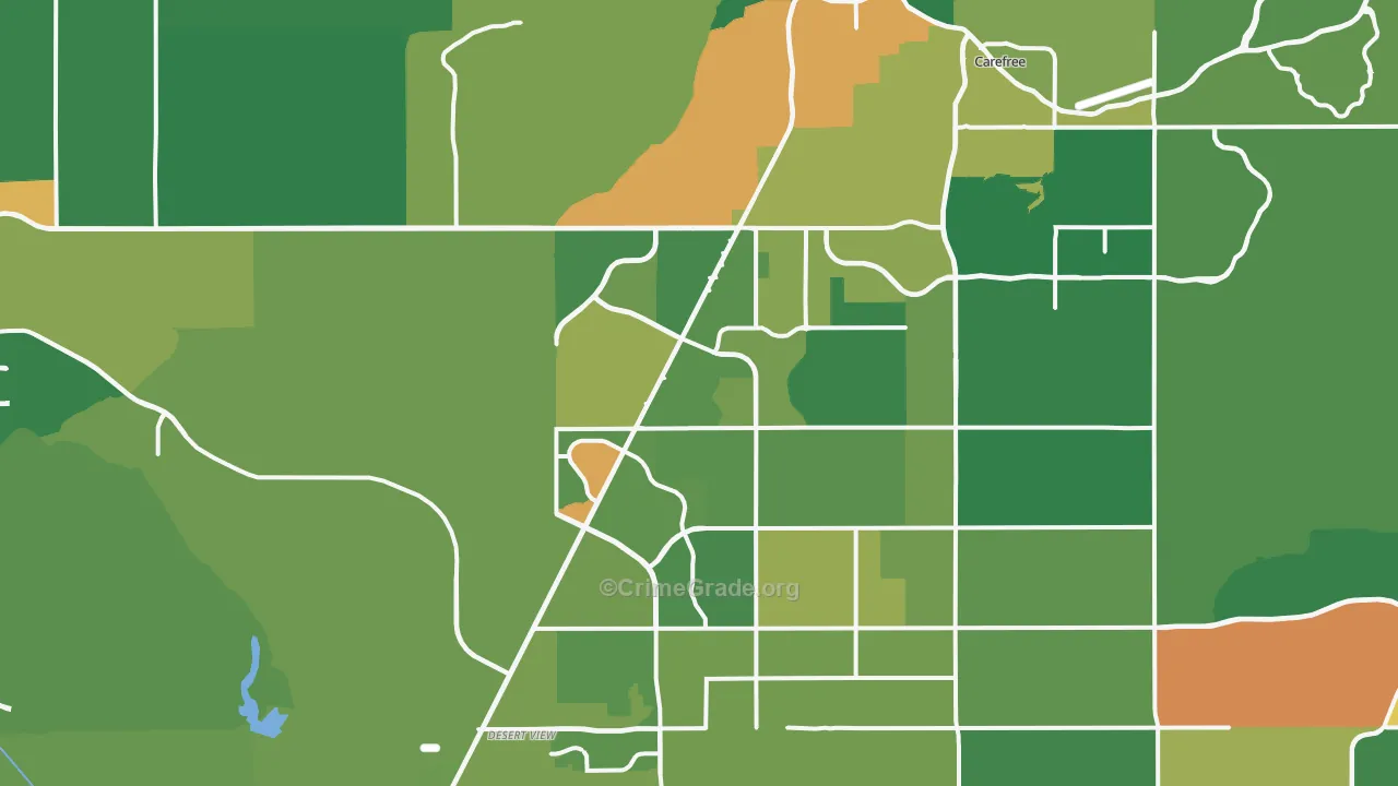 Cave Creek, AZ Map of Vandalism Rates