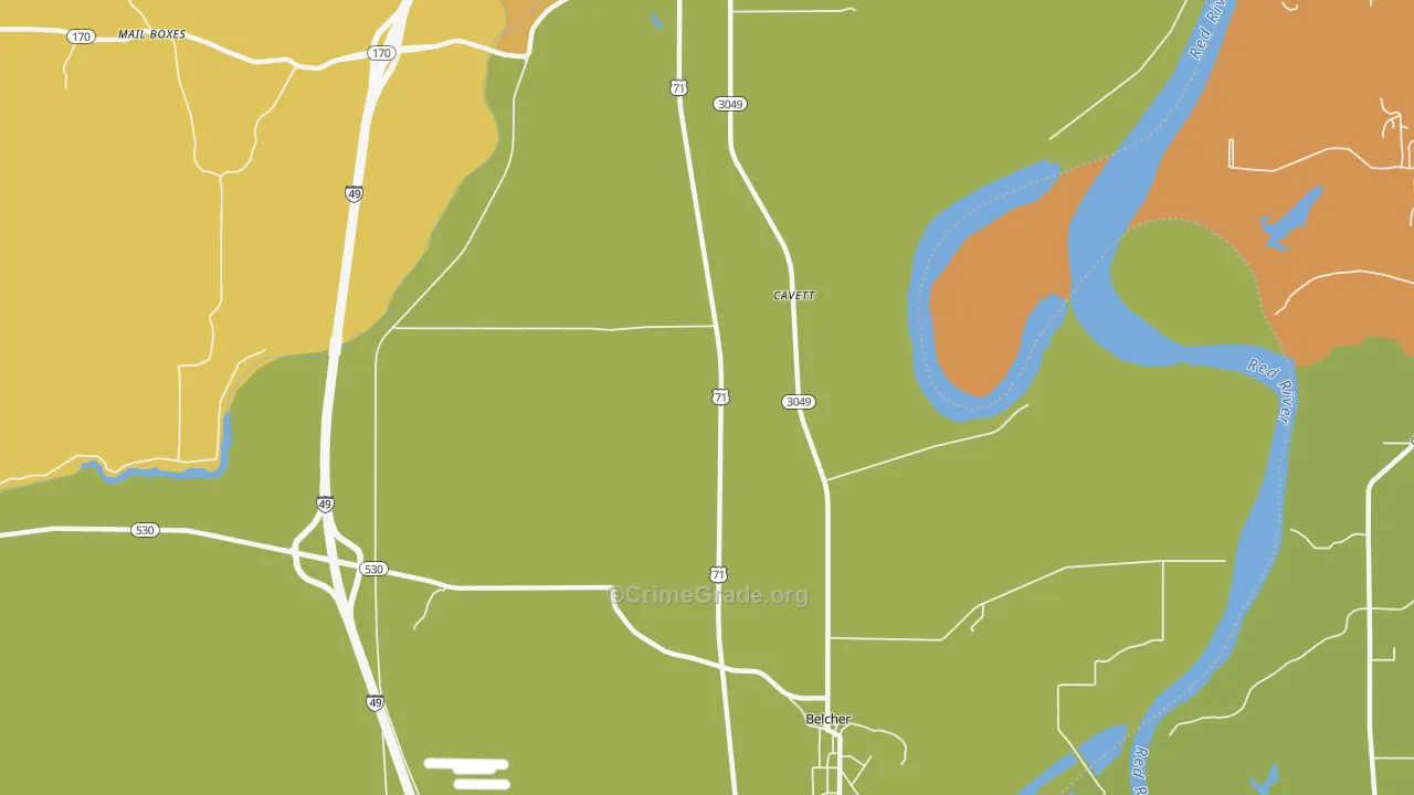 Cavett, LA Map of Vandalism Rates
